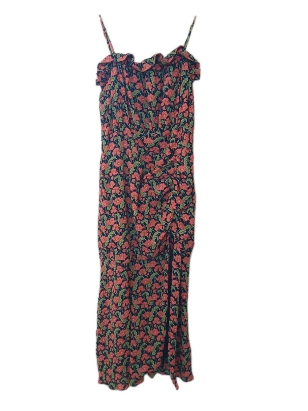 Elliatt‎ Floral Regal Cinch Midi Dress Size Medium Pink Party Wedding Guest